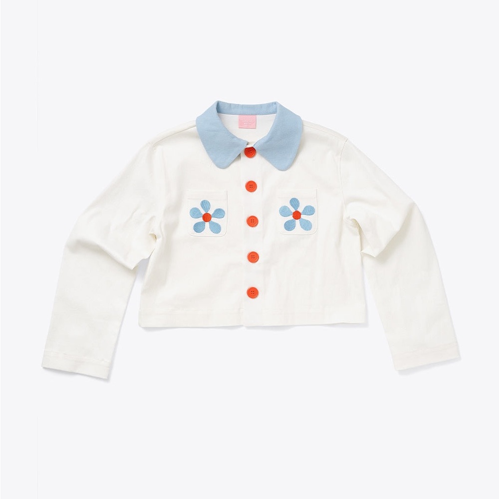 SPRING DAISY CROPPED WORK JACKET, BAN.DO, Medium